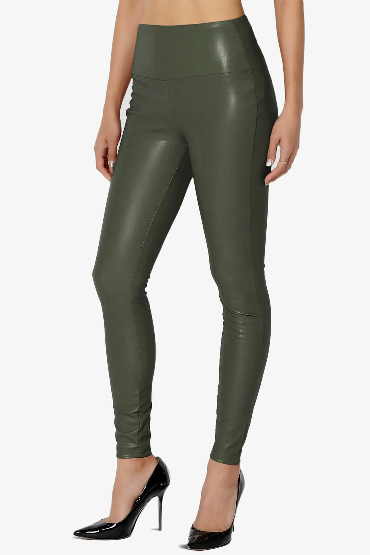 Mayari High Rise Faux Leather Leggings