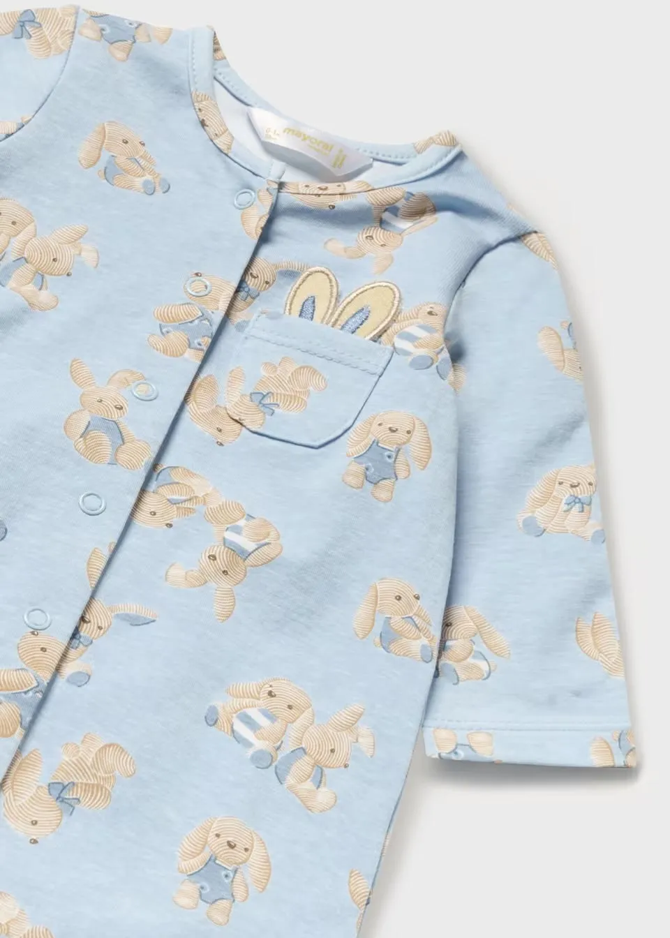 Mayoral Baby Boys Bunny Sleepsuit 1707 Blue