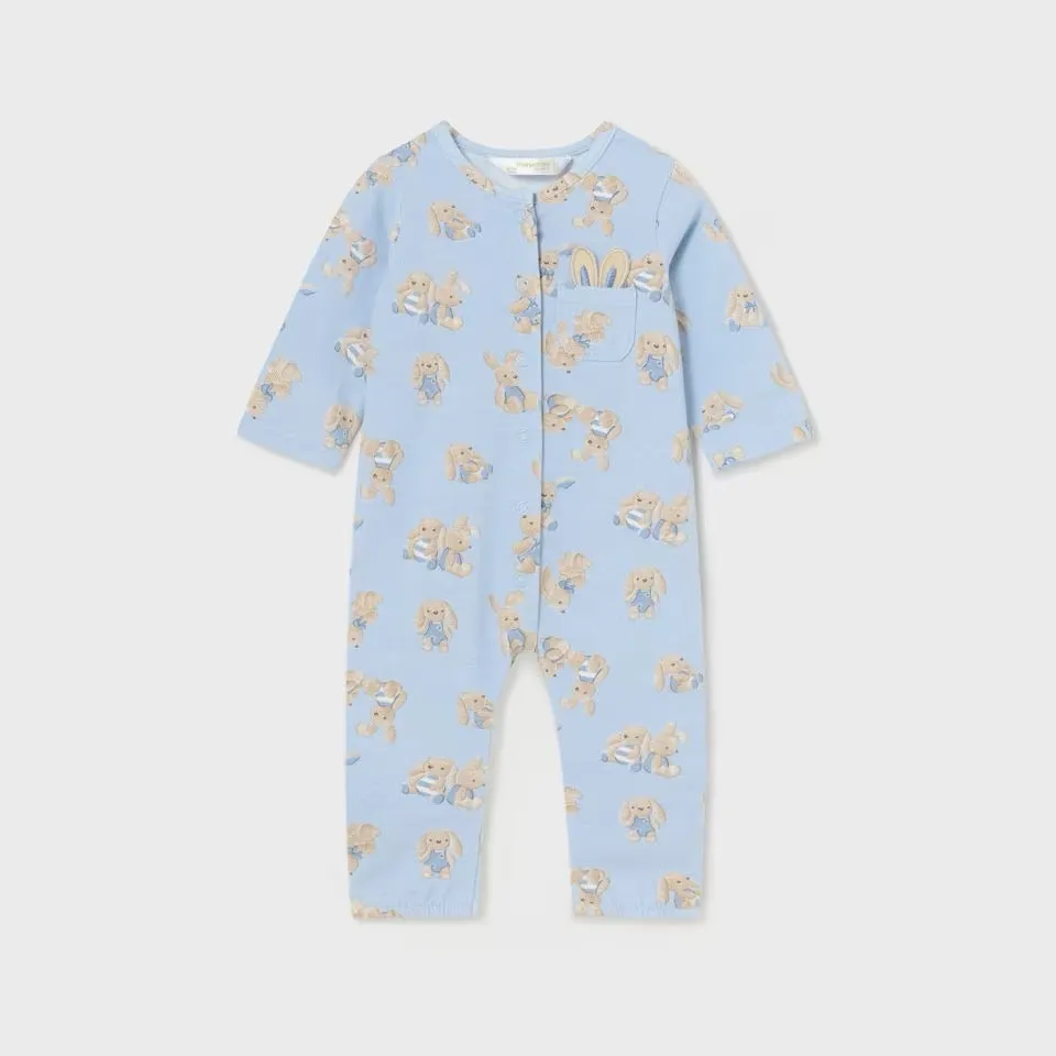 Mayoral Baby Boys Bunny Sleepsuit 1707 Blue
