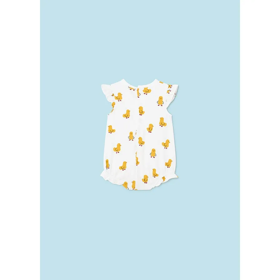 Mayoral Mustard Print Rompers