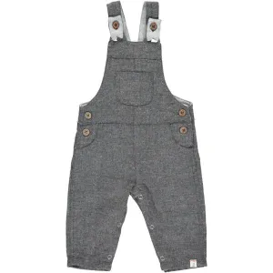Me & Henry 100% Cotton Black Herringbone 0veralls: 0M to 24M