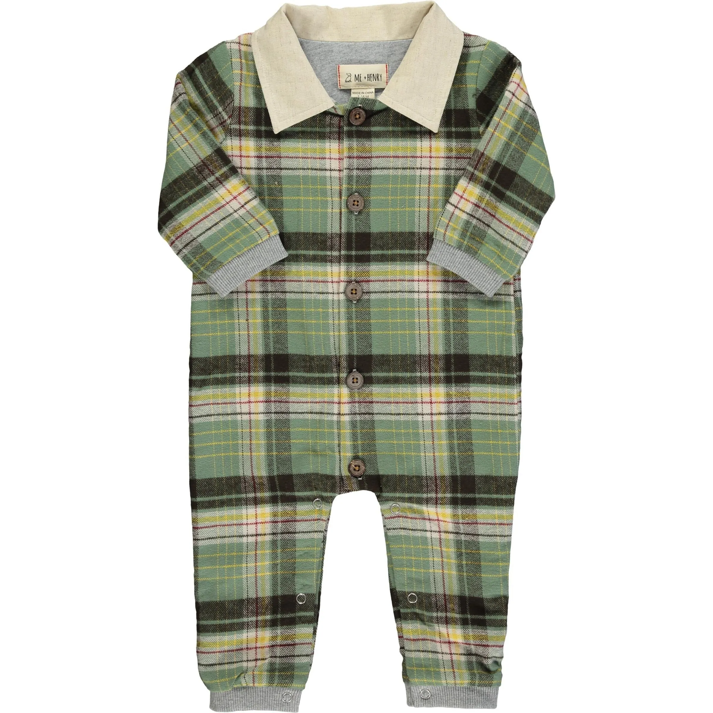 Me & Henry Gifford Romper - Green/Black