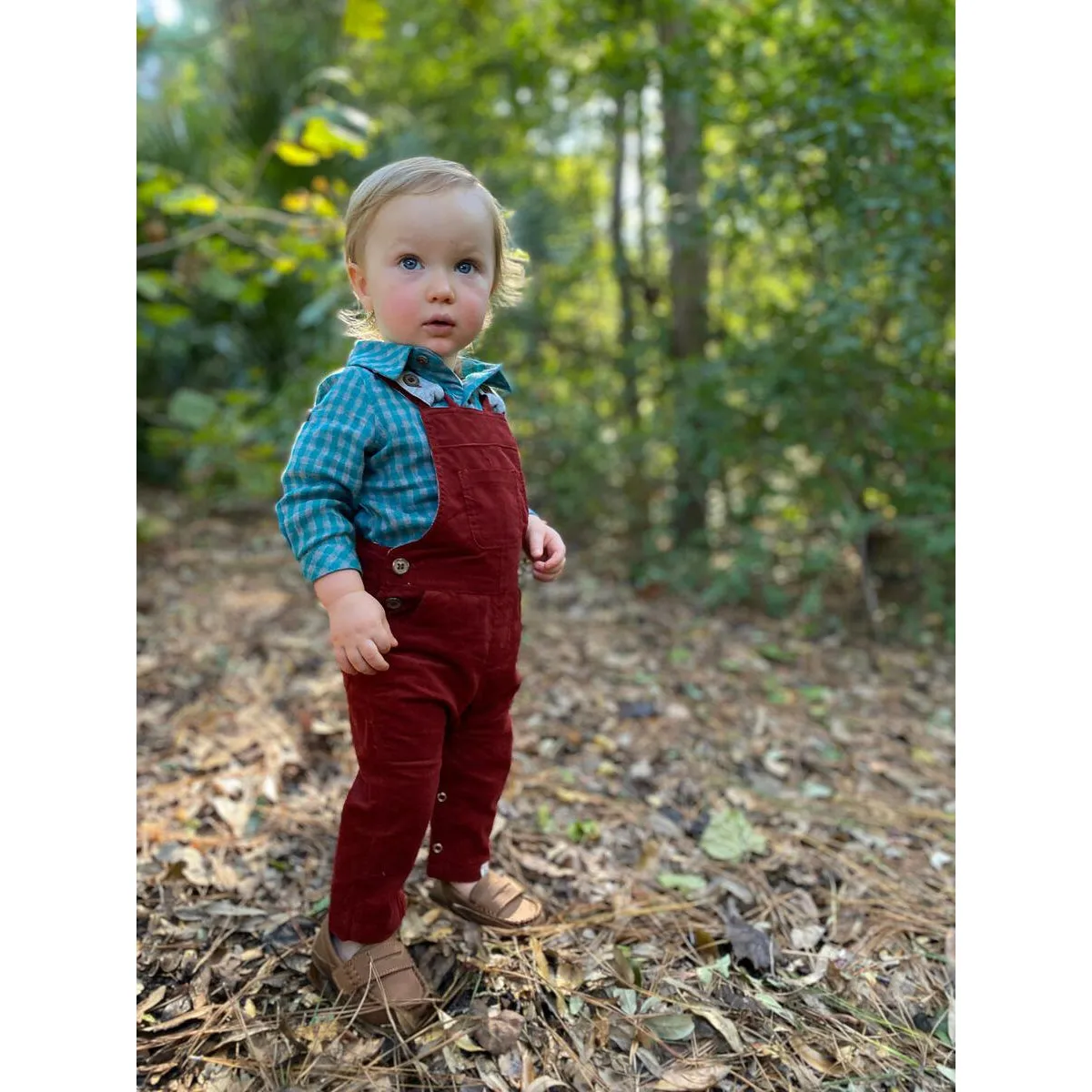Me & Henry Jellico Woven Overalls - Red