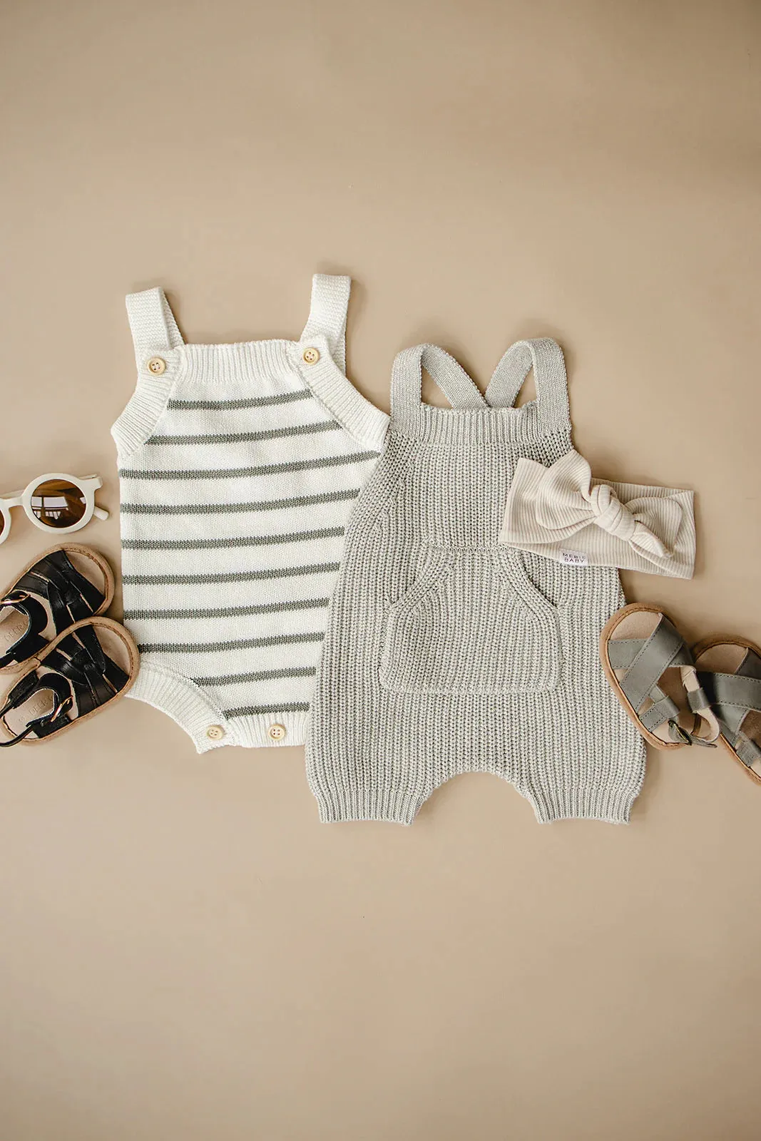 Mebie Baby Pocket Knit Overalls