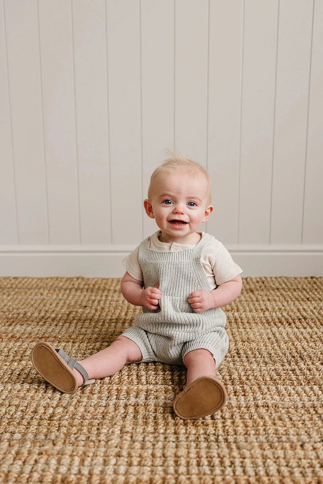 Mebie Baby Pocket Knit Overalls