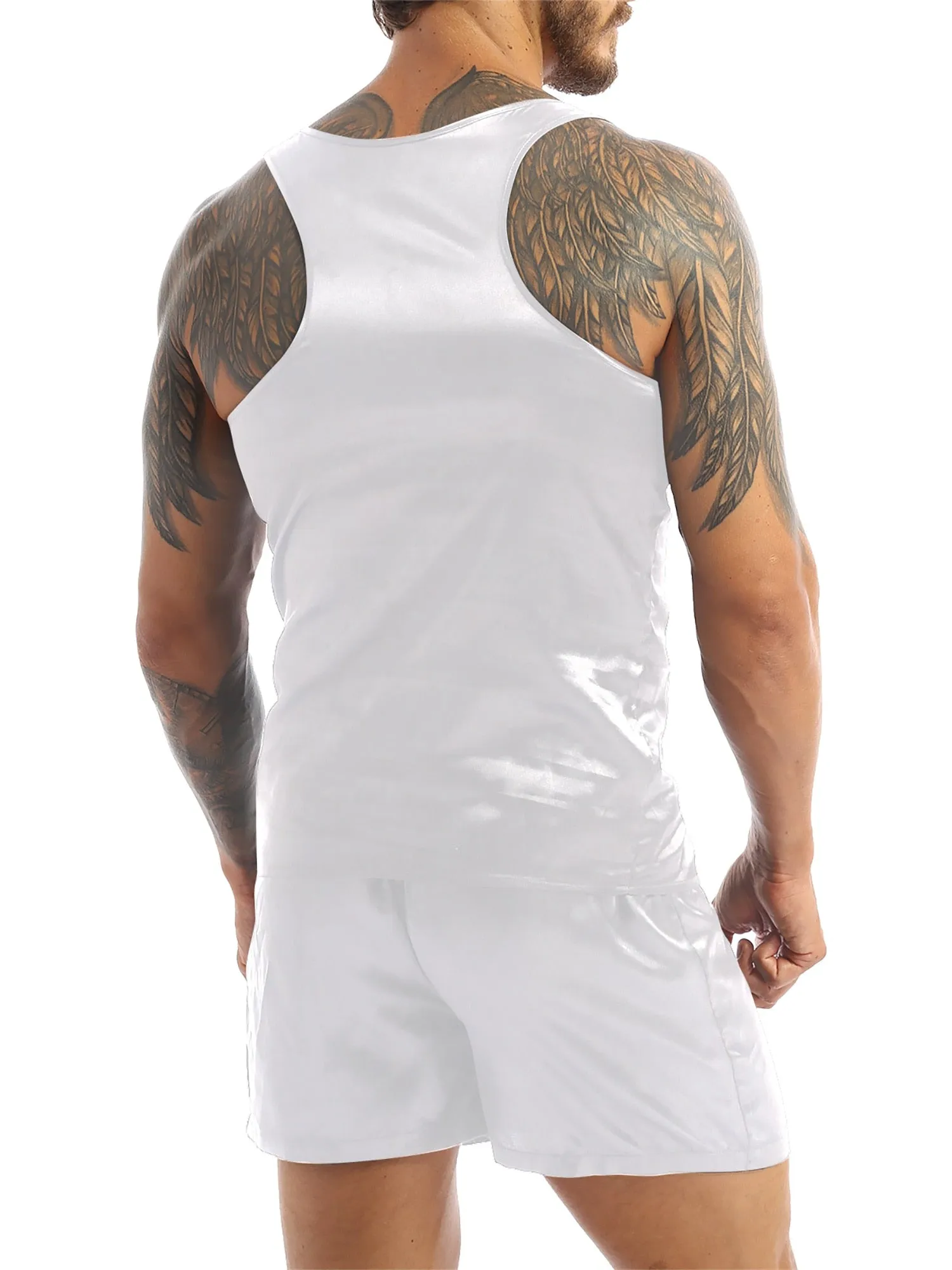 Men Satin Pyjamas Set