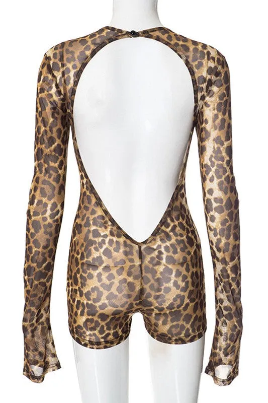 Mesh Cheetah | Romper