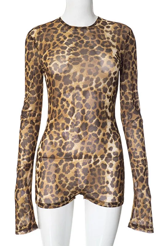 Mesh Cheetah | Romper