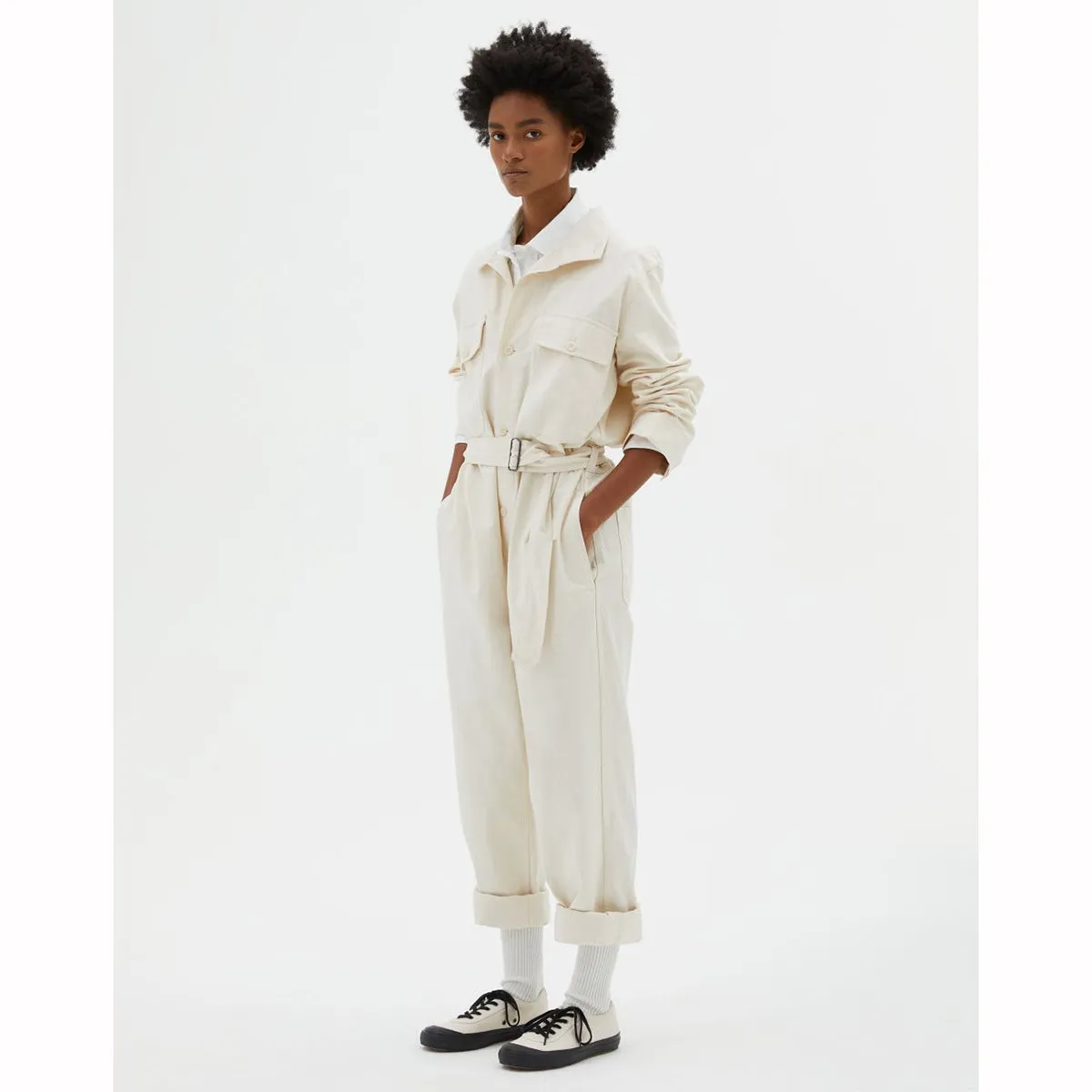 MHL W'  Overalls Workwear Cotton Twill Off White
