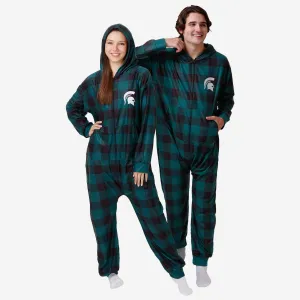 Michigan State Spartans Plaid One Piece Pajamas
