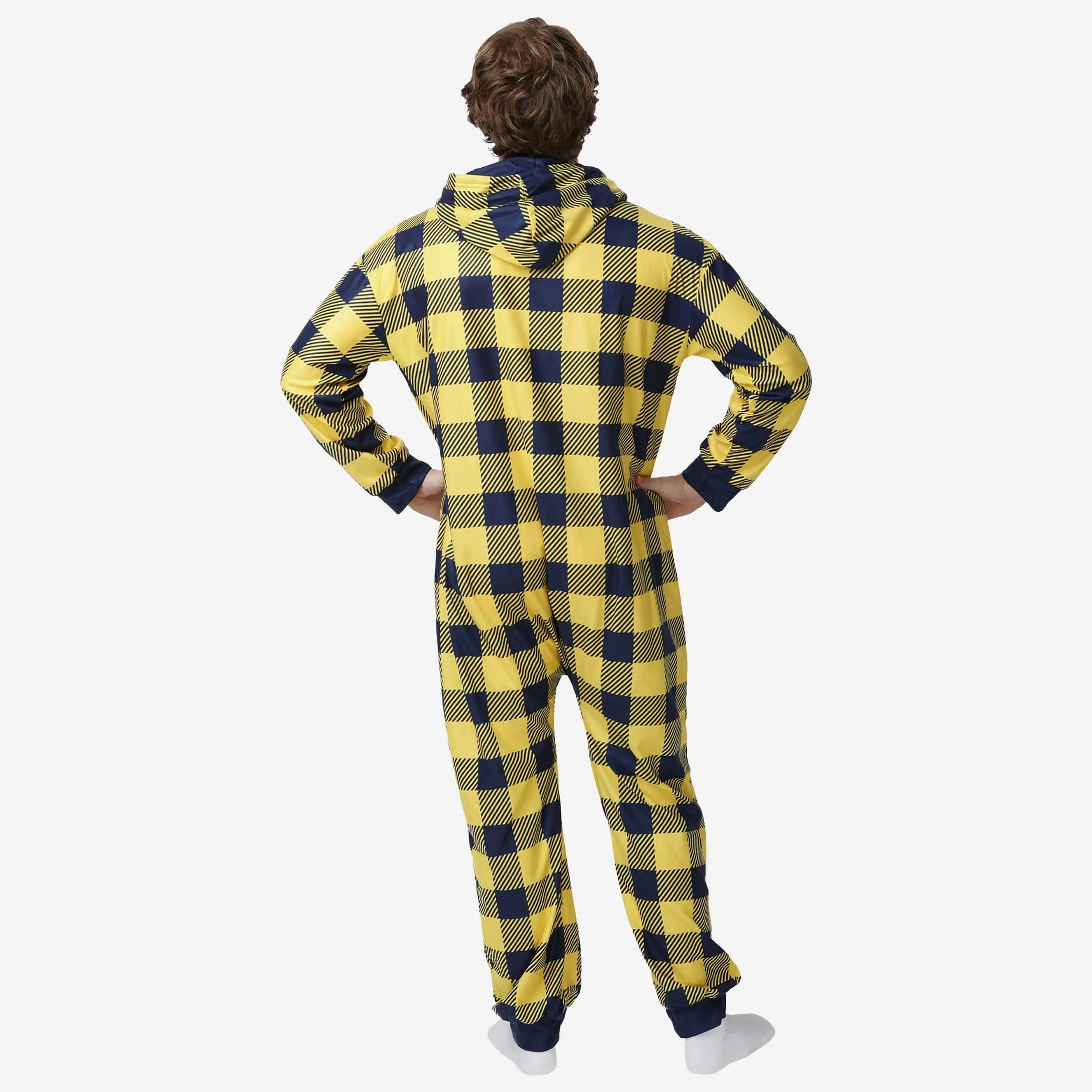Michigan Wolverines Plaid One Piece Pajamas