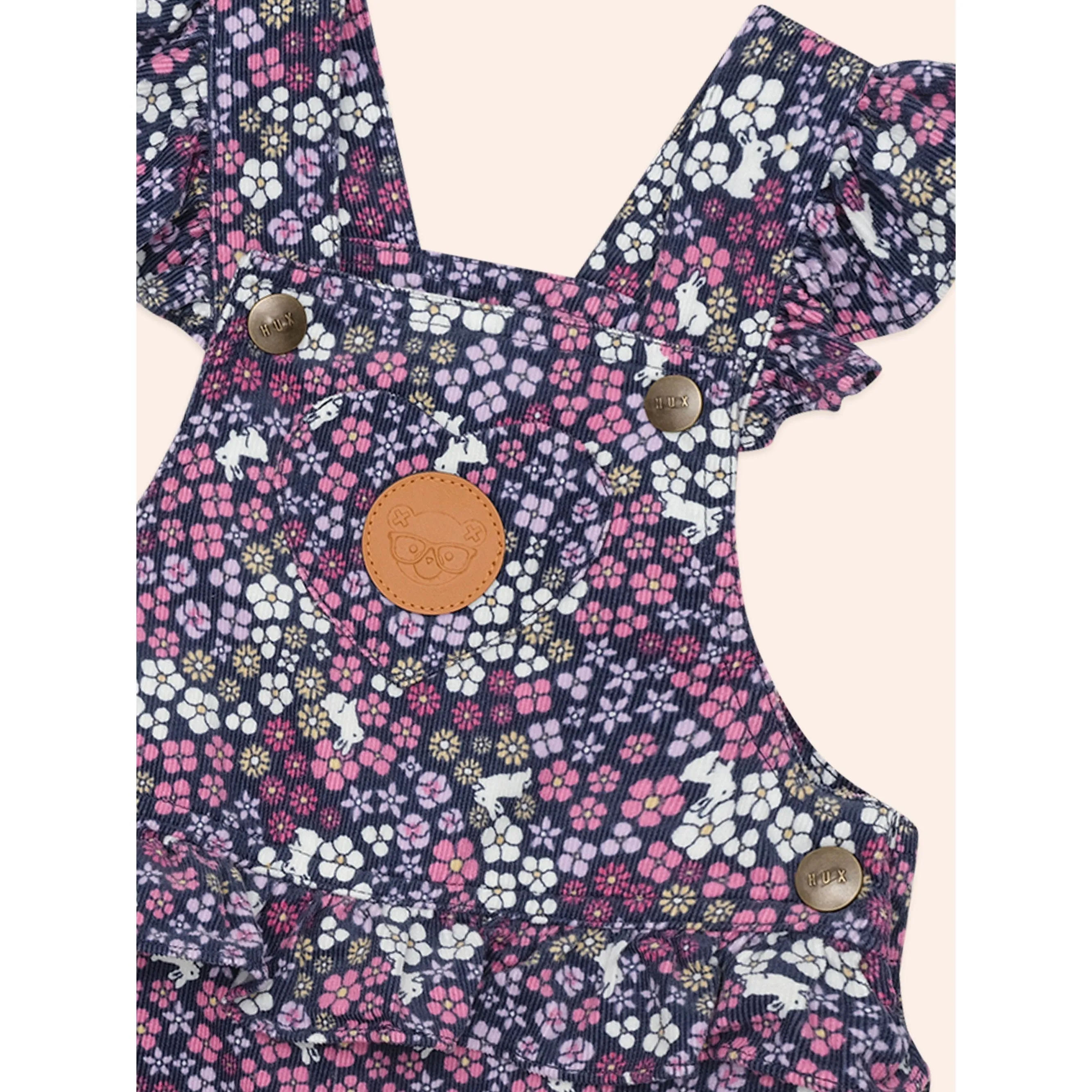 Midnight Flower Garden Frill Overall