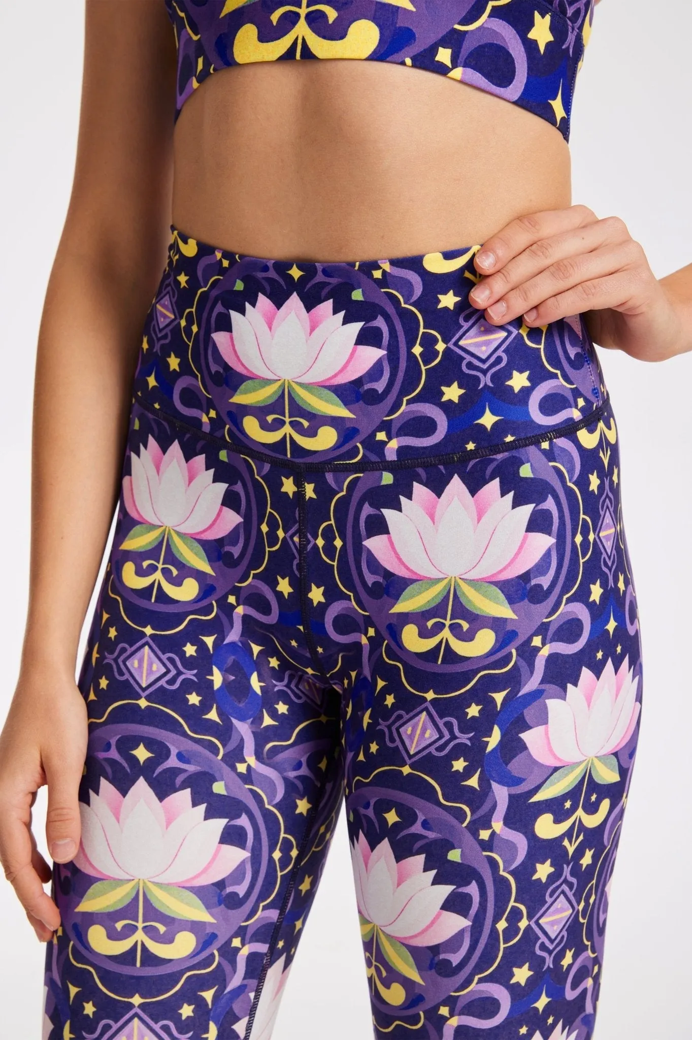 Midnight Lotus Elevate High-Waisted Leggings