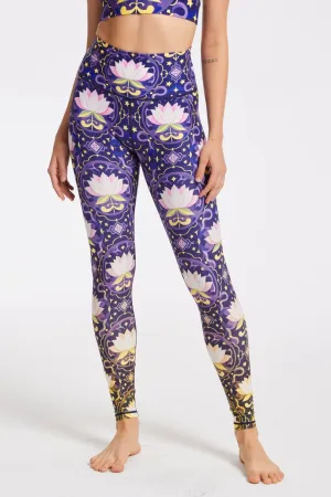Midnight Lotus Elevate High-Waisted Leggings