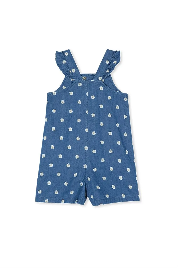 Milky | Daisy Chambray Overalls