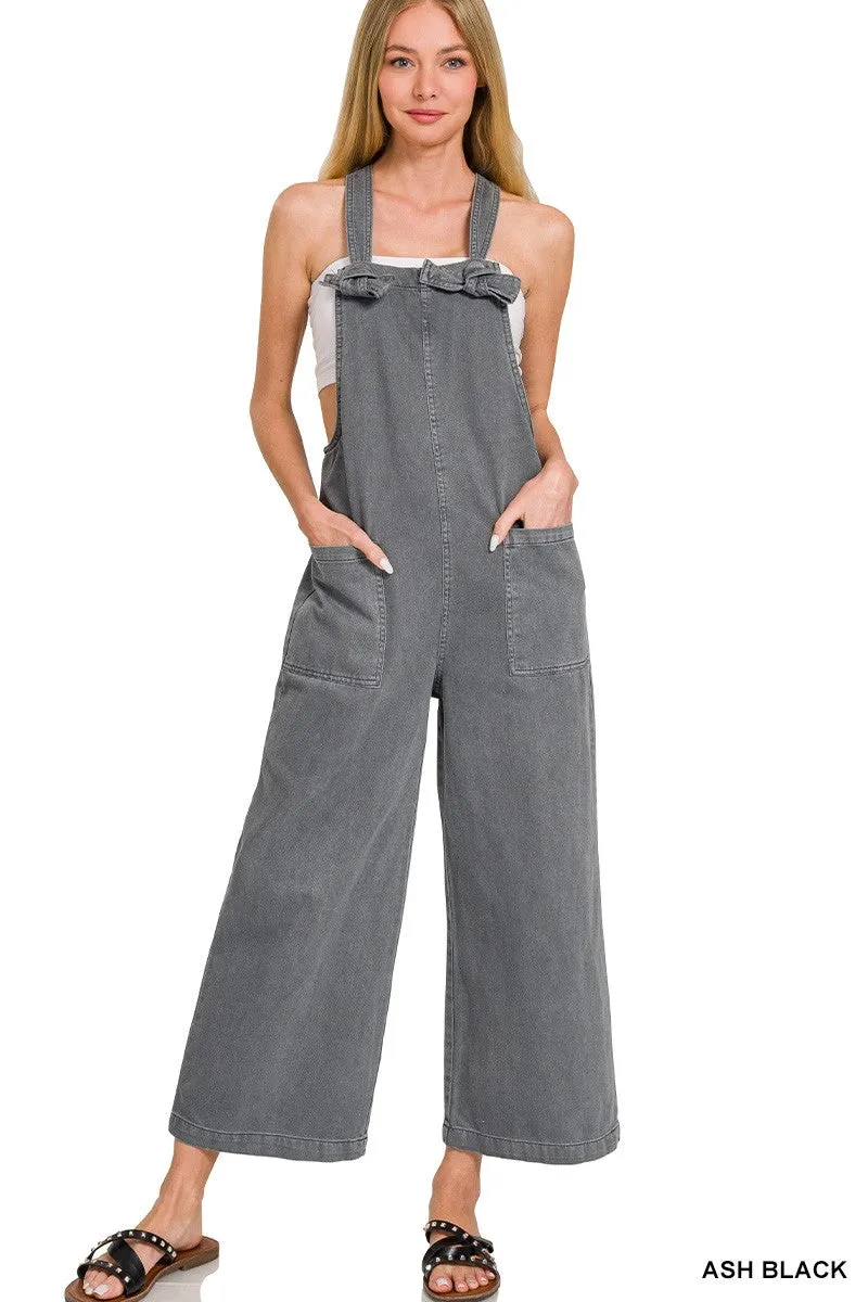 MINERAL WASHED JUMPSUIT OVERALLS // FINAL SALE