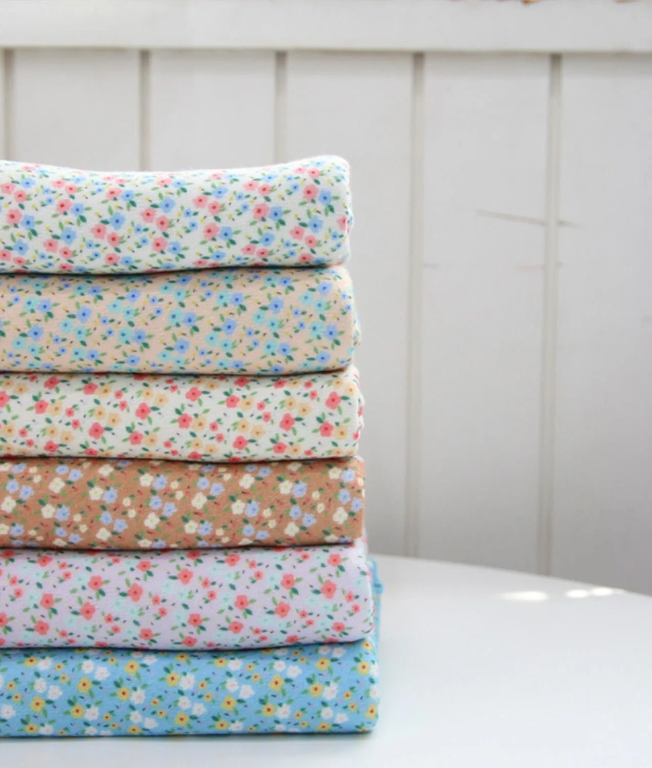 Mini Flowers Polyester Knit Fabric - In 6 Colors- 57 Inches Wide - By the Yard / 54506