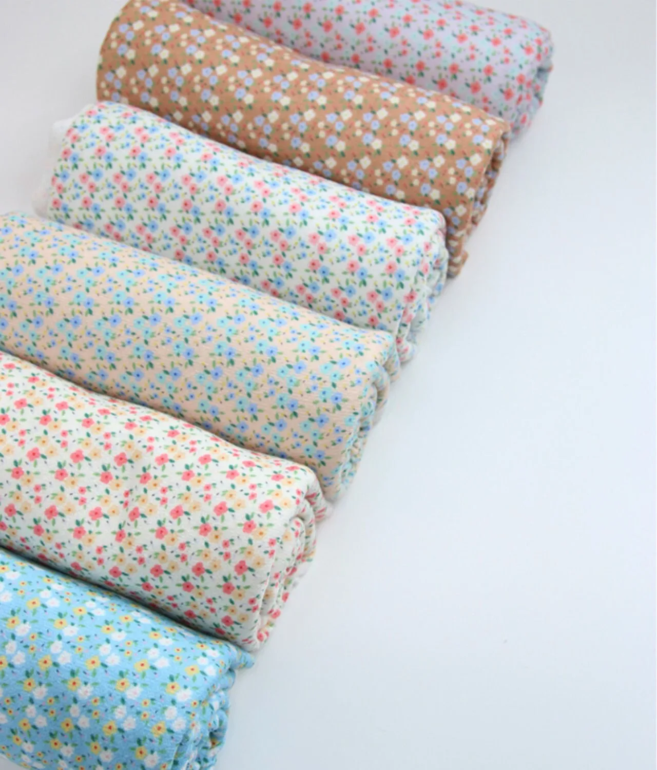 Mini Flowers Polyester Knit Fabric - In 6 Colors- 57 Inches Wide - By the Yard / 54506