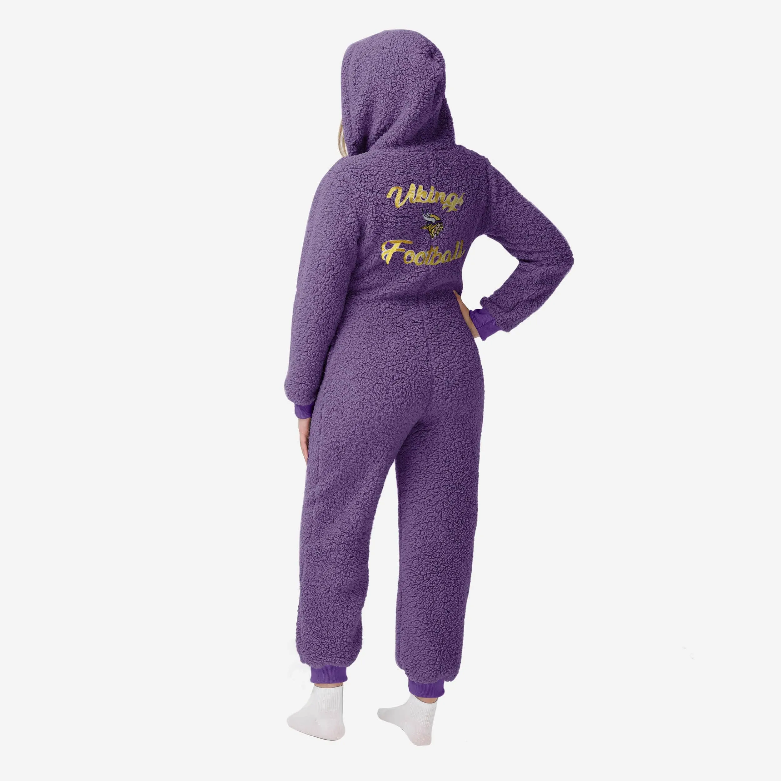 Minnesota Vikings Womens Sherpa One Piece Pajamas