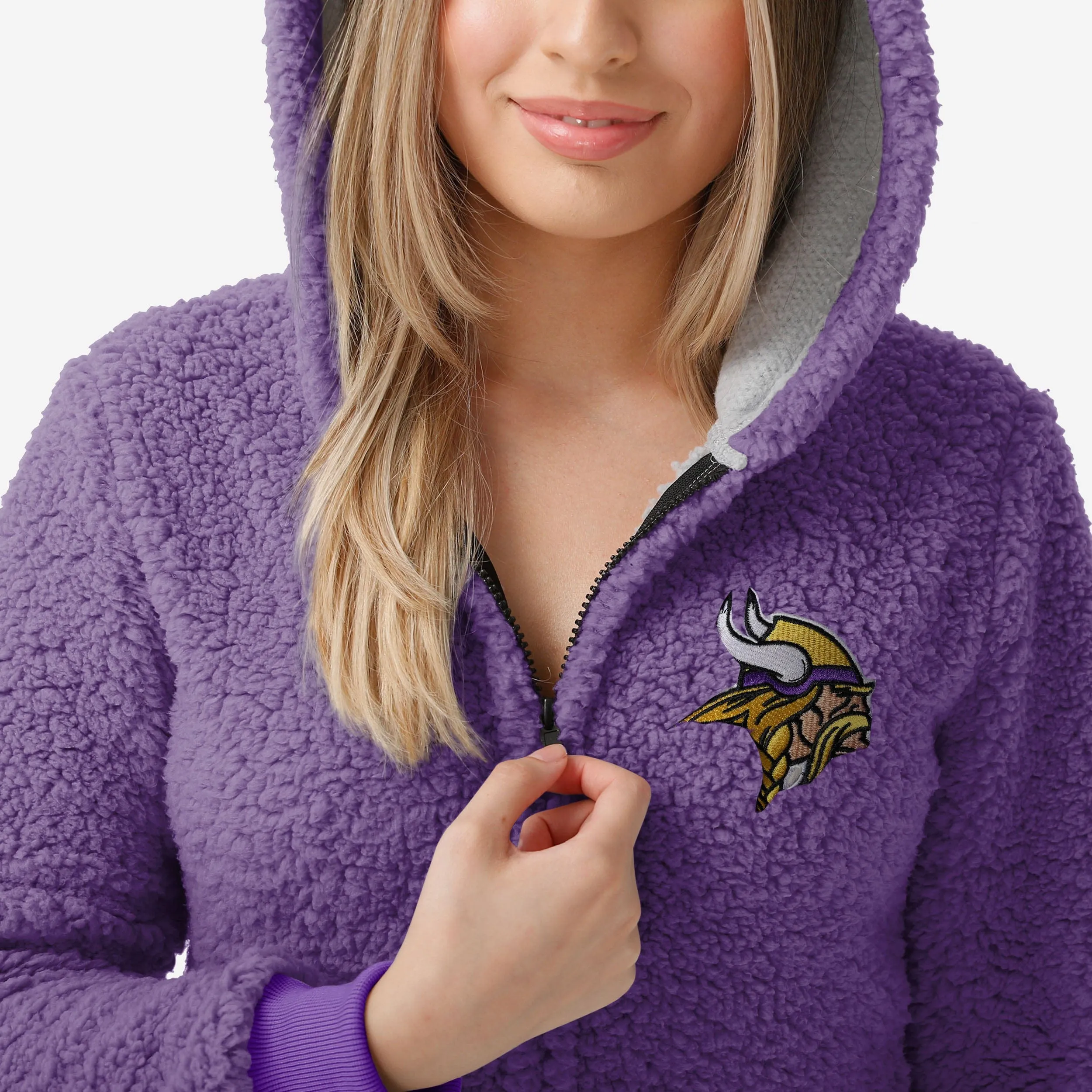 Minnesota Vikings Womens Sherpa One Piece Pajamas