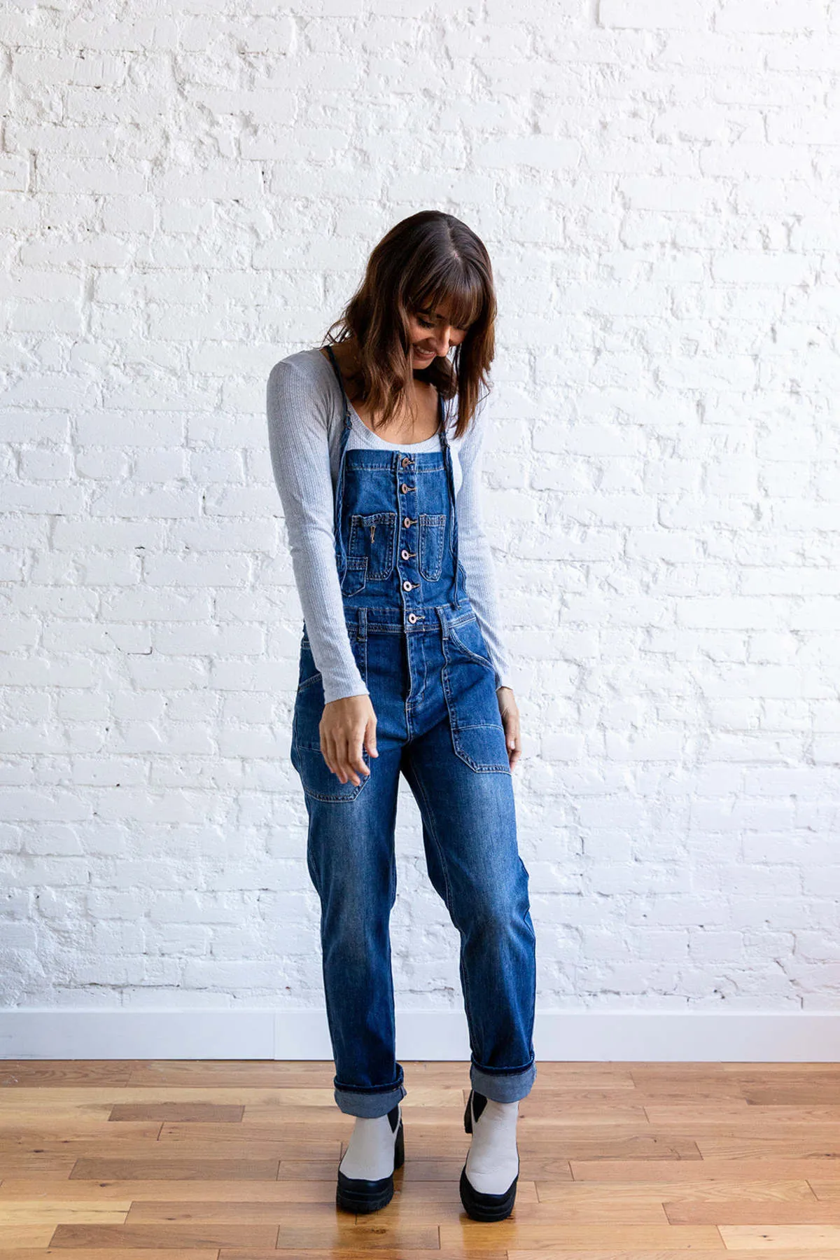 Miou Muse Baby Doll Denim Overalls