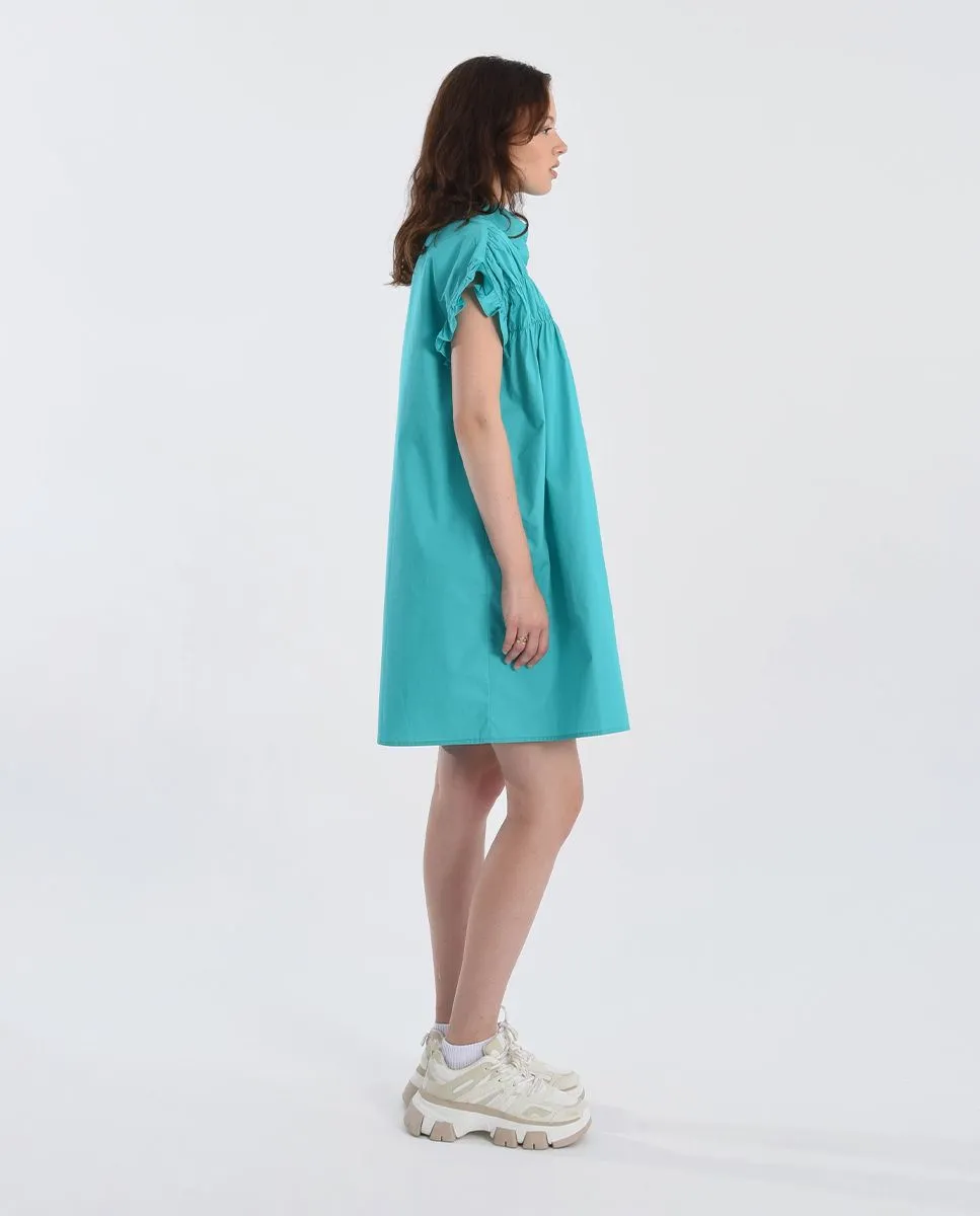 MOLLY BRACKEN GATHERED SHIRT DRESS
