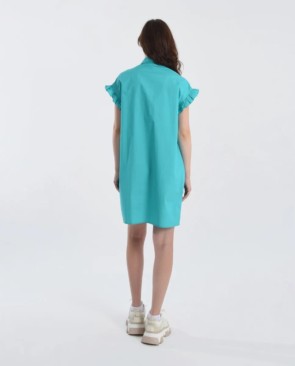 MOLLY BRACKEN GATHERED SHIRT DRESS