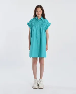 MOLLY BRACKEN GATHERED SHIRT DRESS