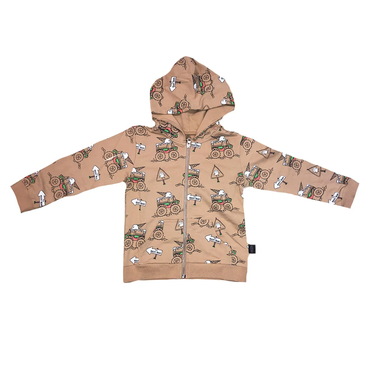 Monster Truck Zip Hoodie in Hazelnut