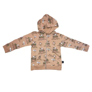 Monster Truck Zip Hoodie in Hazelnut