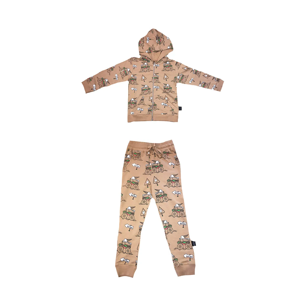 Monster Truck Zip Hoodie in Hazelnut
