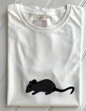 Mouse - Applique T-shirt - unisex - Cream