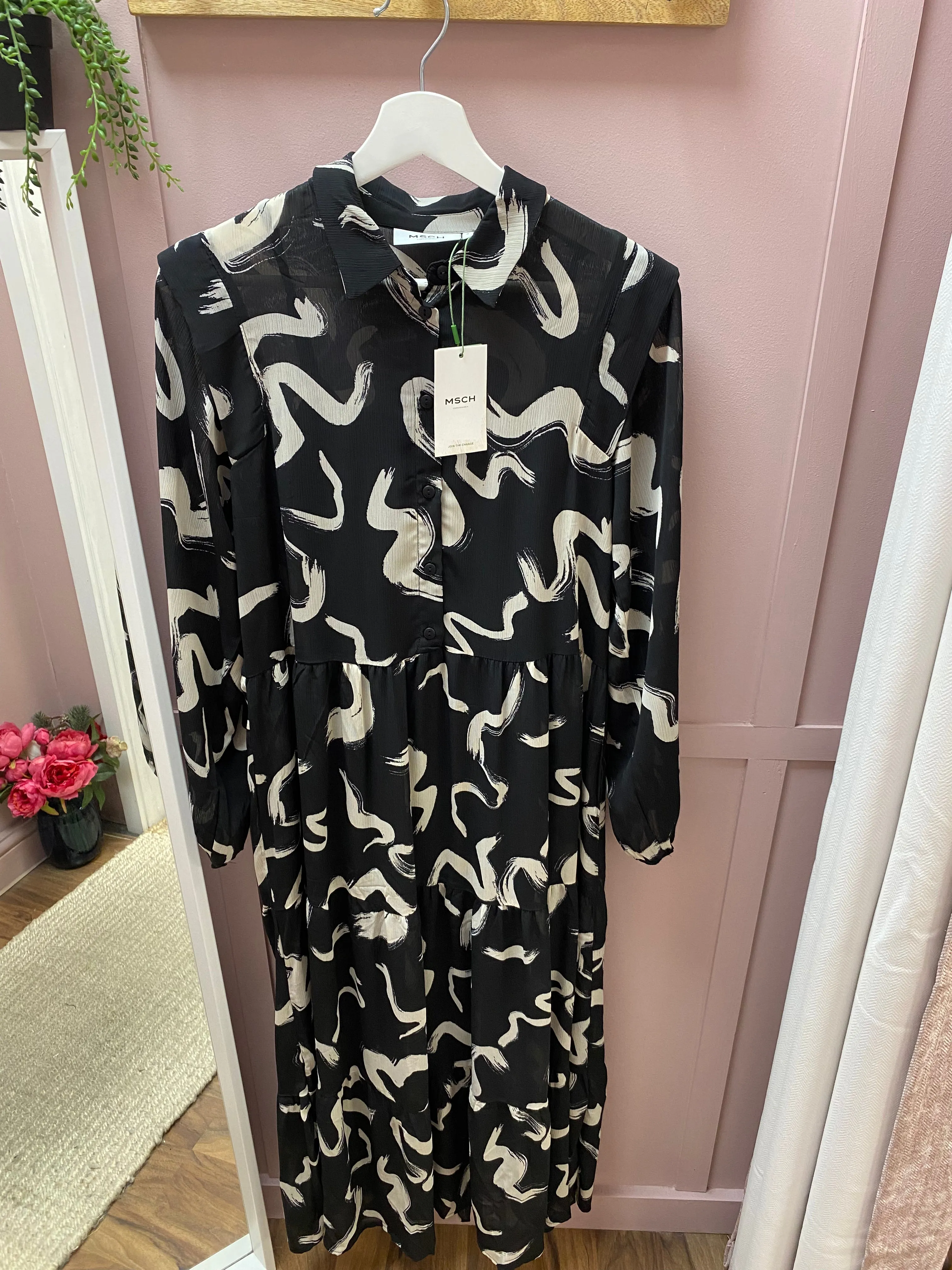 MSCH Kelsey Maxi Dress in Birch Stroke