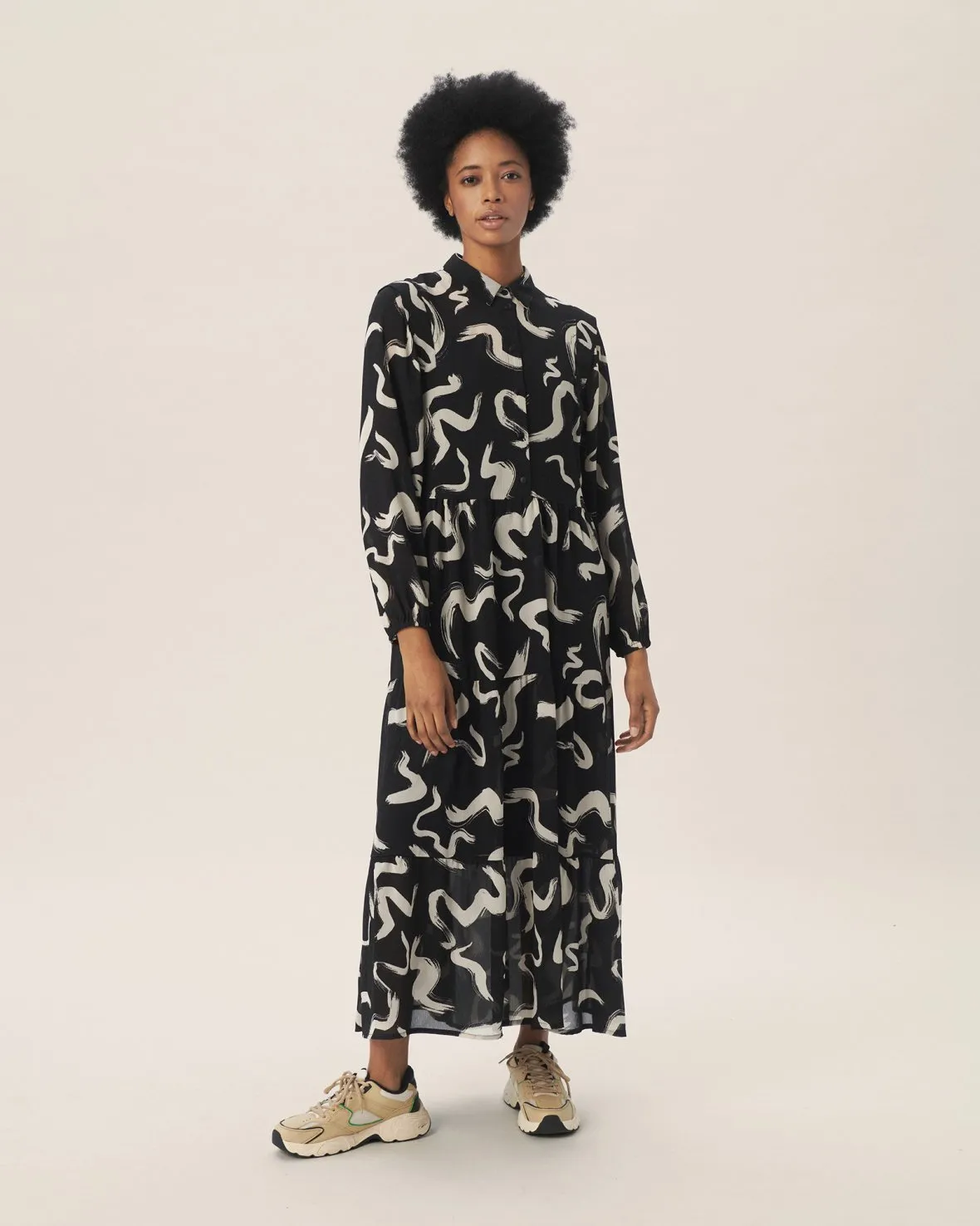 MSCH Kelsey Maxi Dress in Birch Stroke