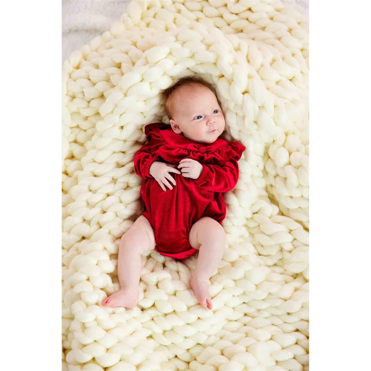 Mud Pie Ruffle Red Velvet Bubble