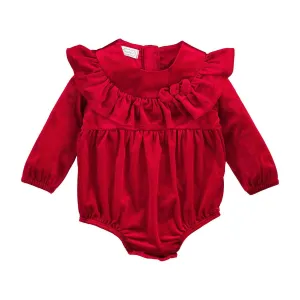 Mud Pie Ruffle Red Velvet Bubble