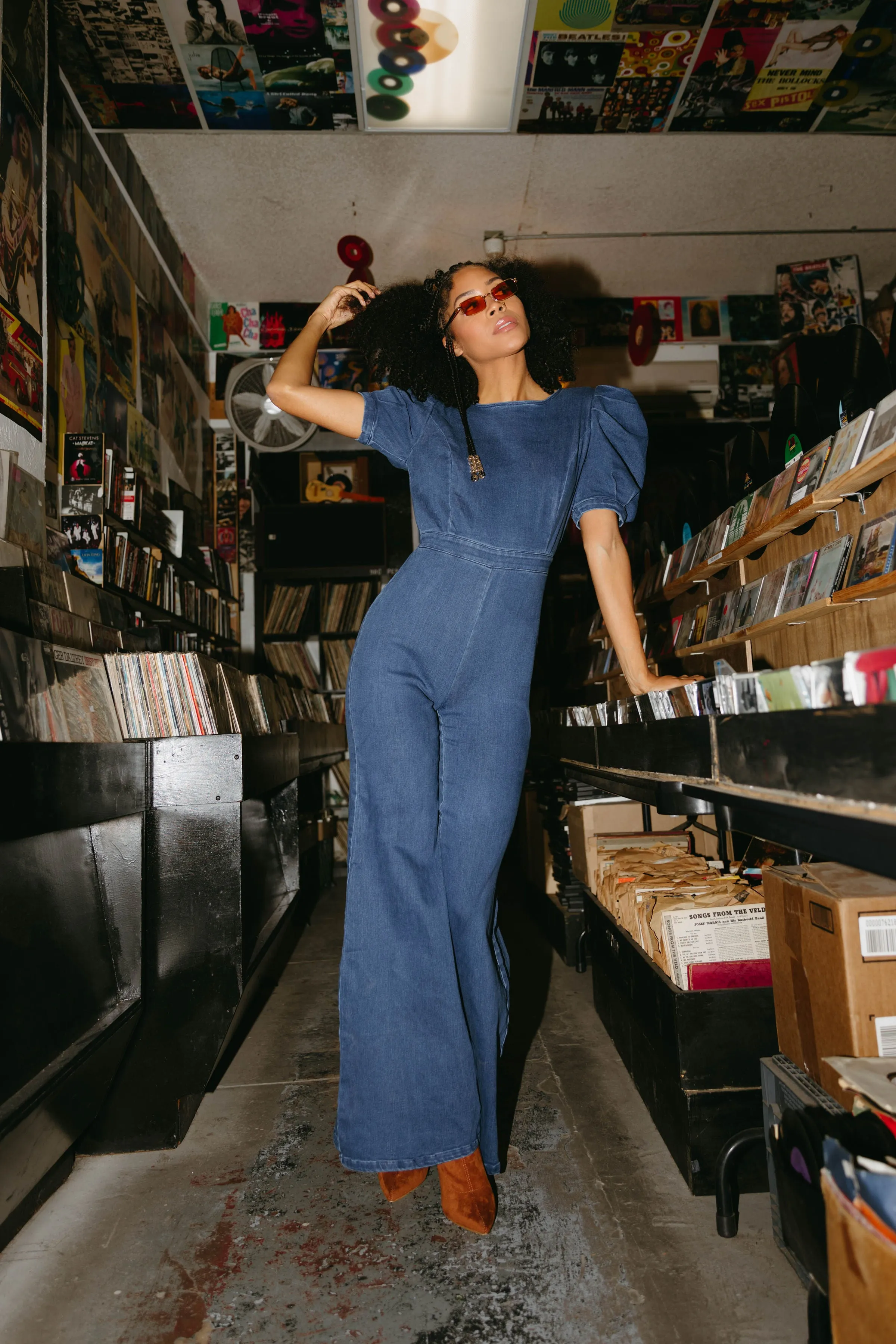 My Love is Like Whoa Denim Jumpsuit