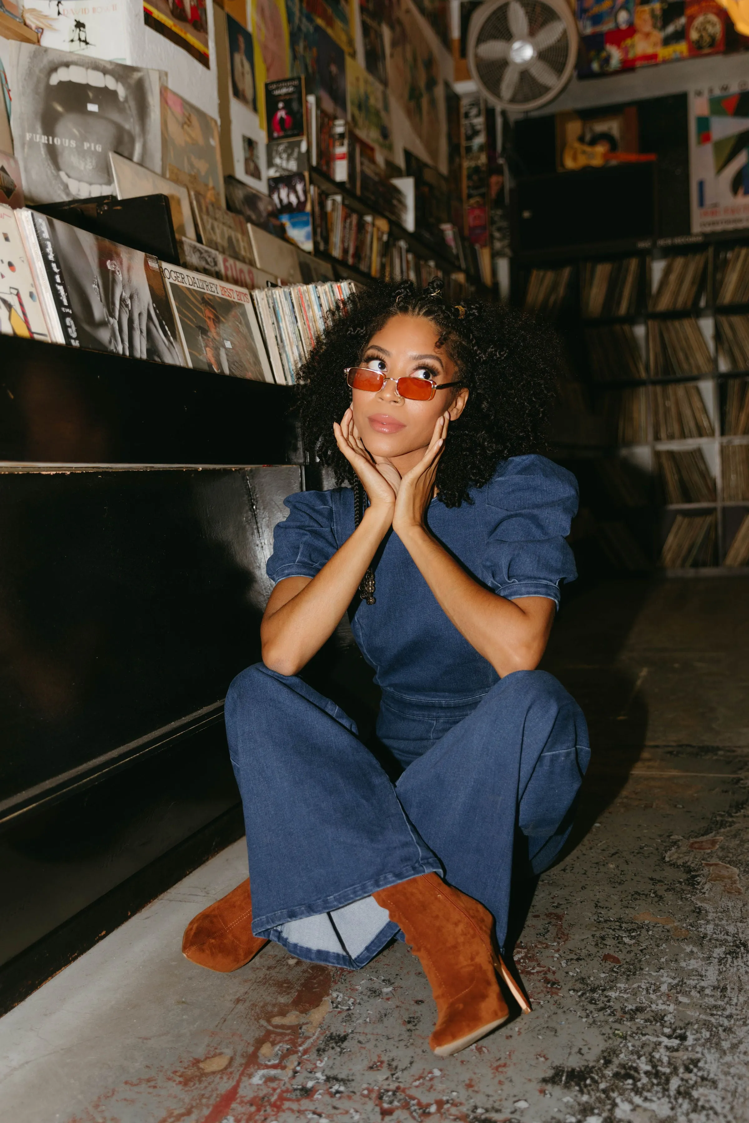My Love is Like Whoa Denim Jumpsuit