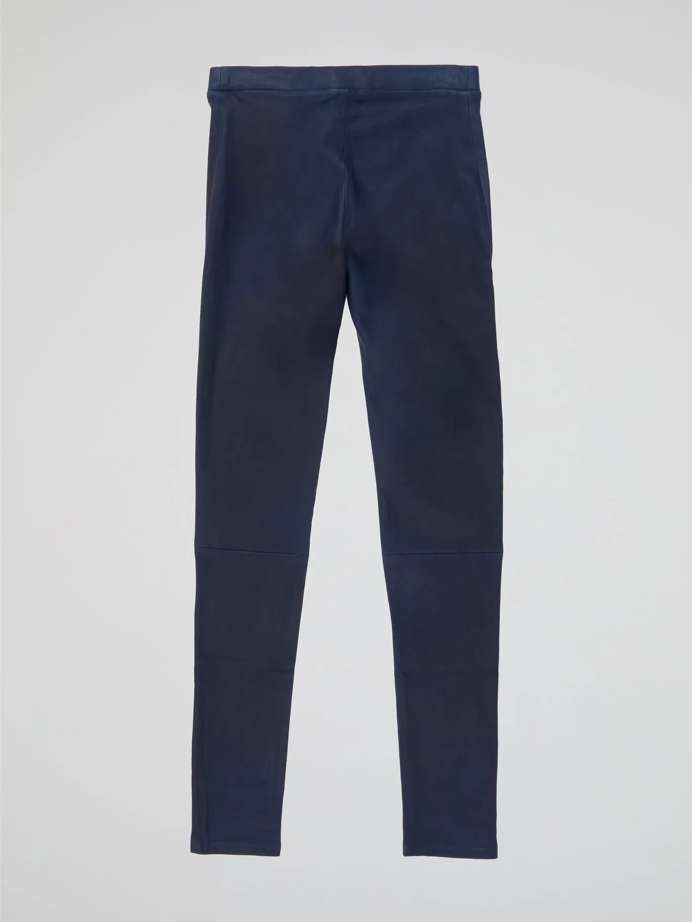 Navy Leather Leggings