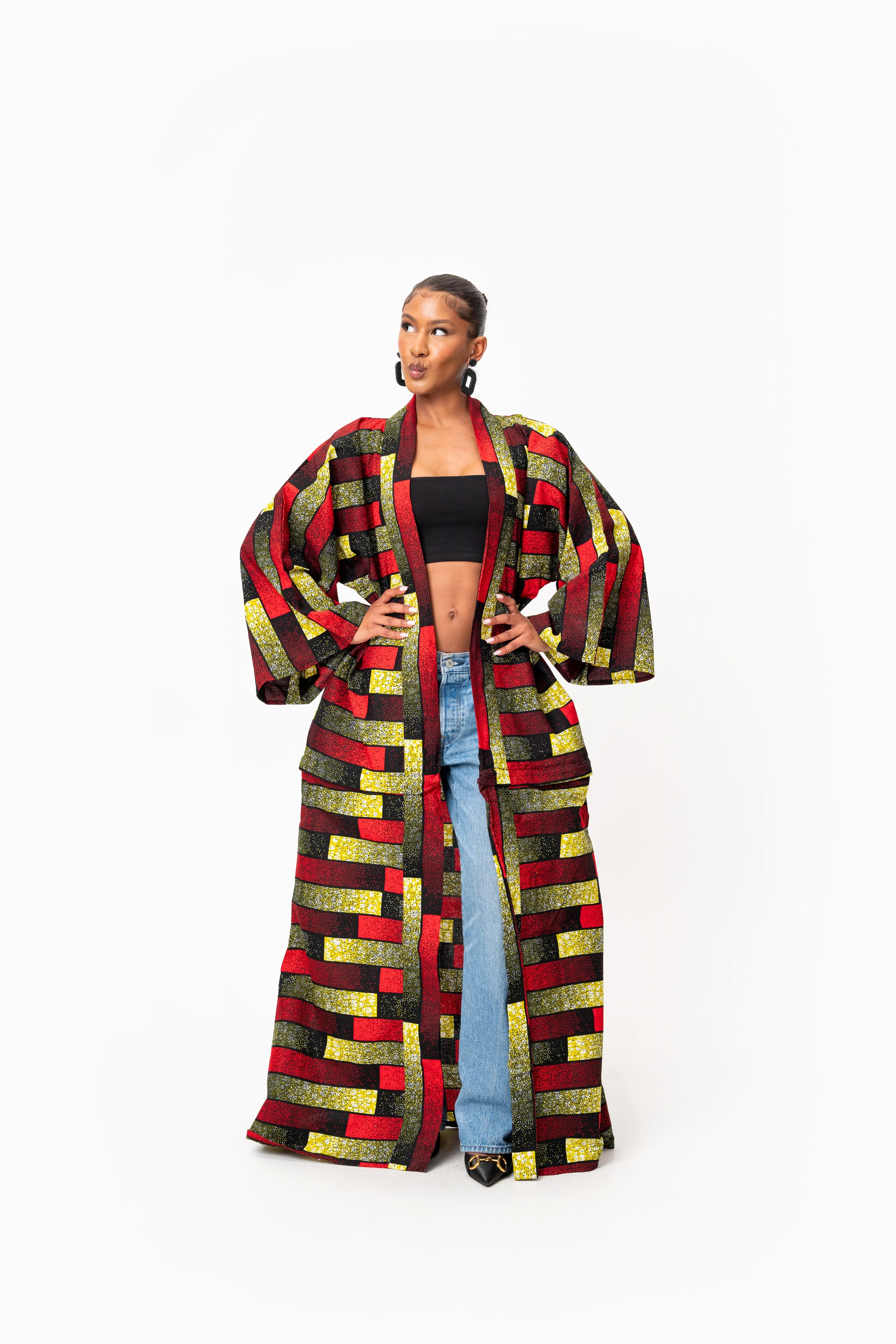NAYA African Print convertible Kimono