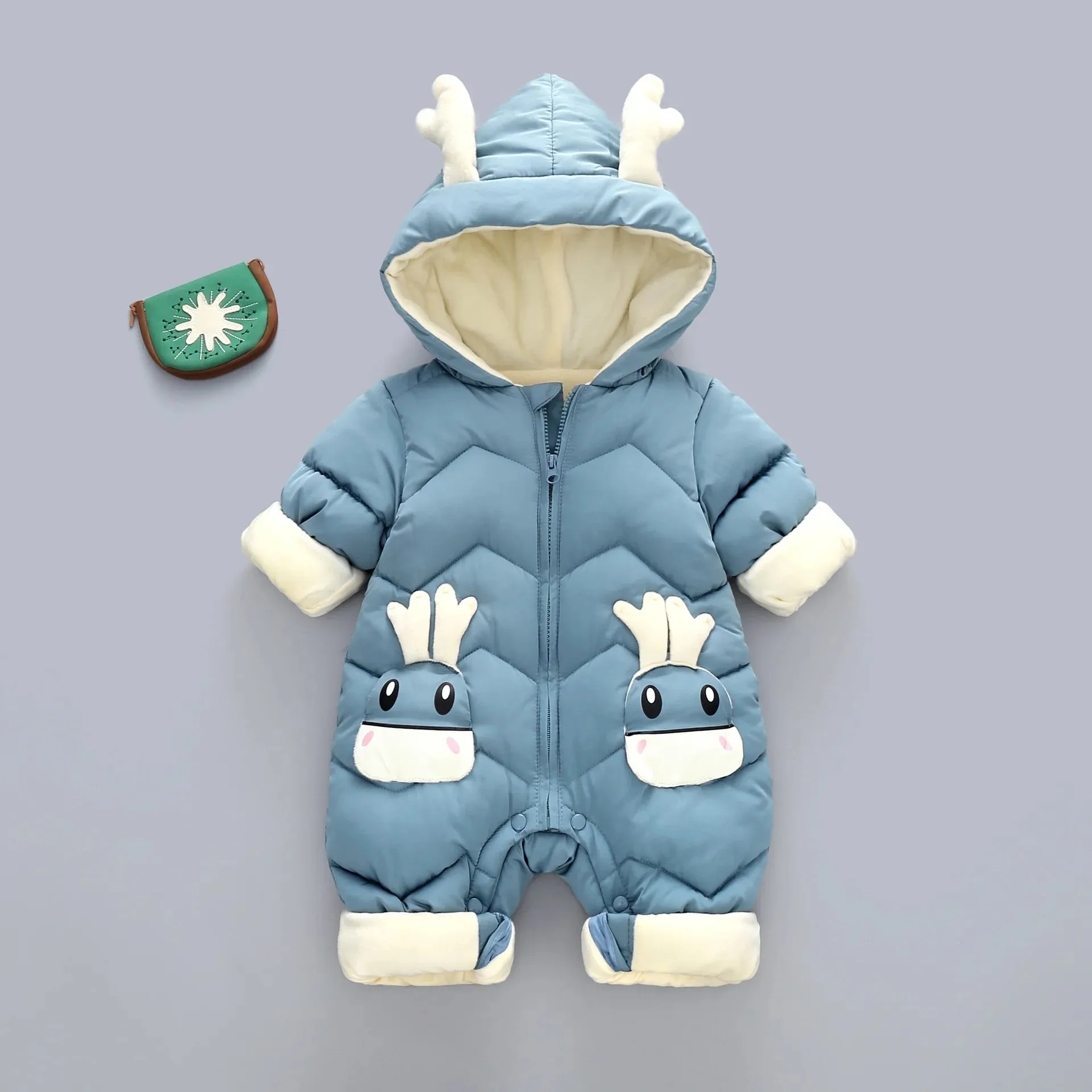 New born Baby Winter Rompers Overalls Snowsuit for Boys Girls 3M-3T