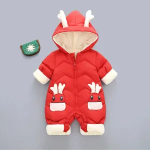 New born Baby Winter Rompers Overalls Snowsuit for Boys Girls 3M-3T