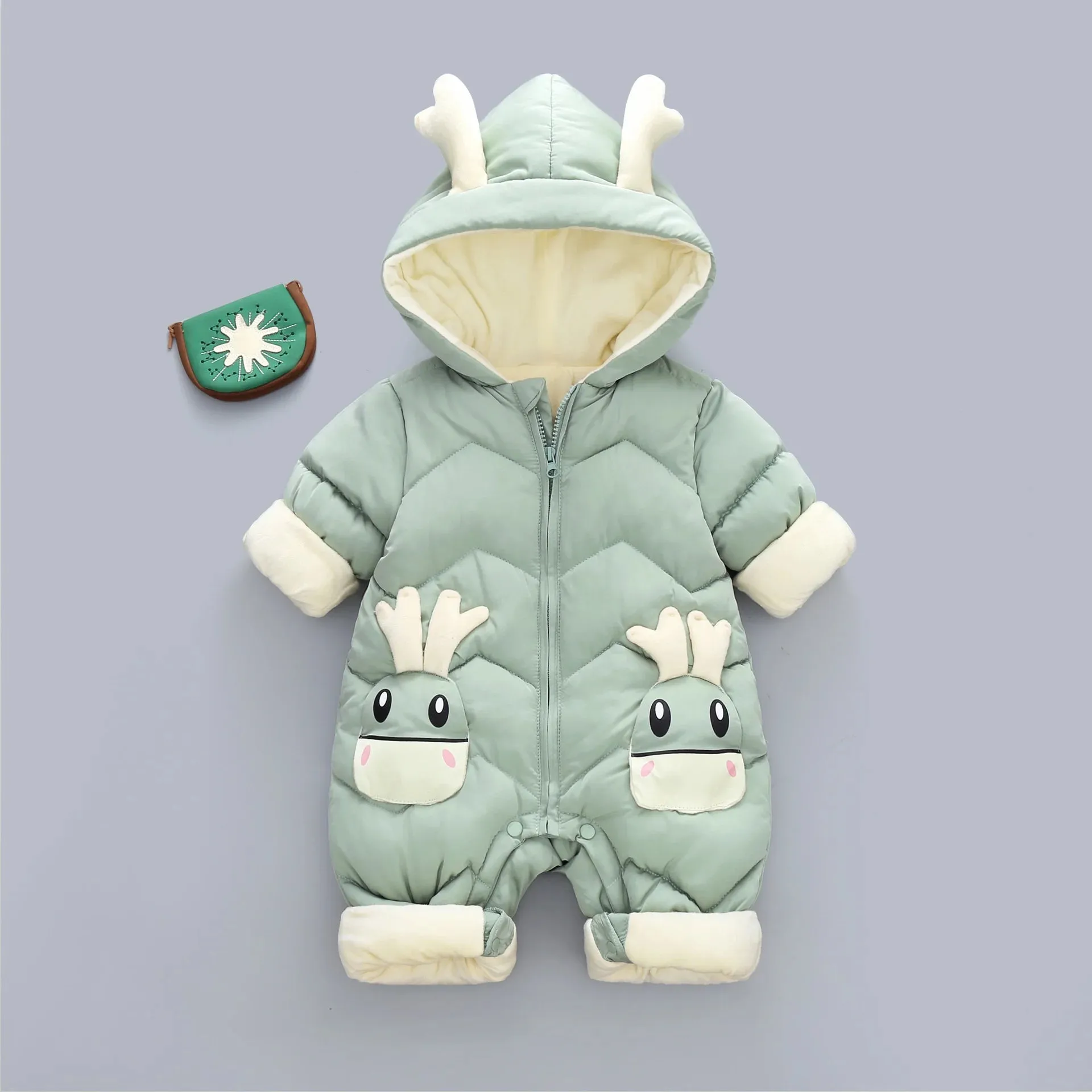 New born Baby Winter Rompers Overalls Snowsuit for Boys Girls 3M-3T