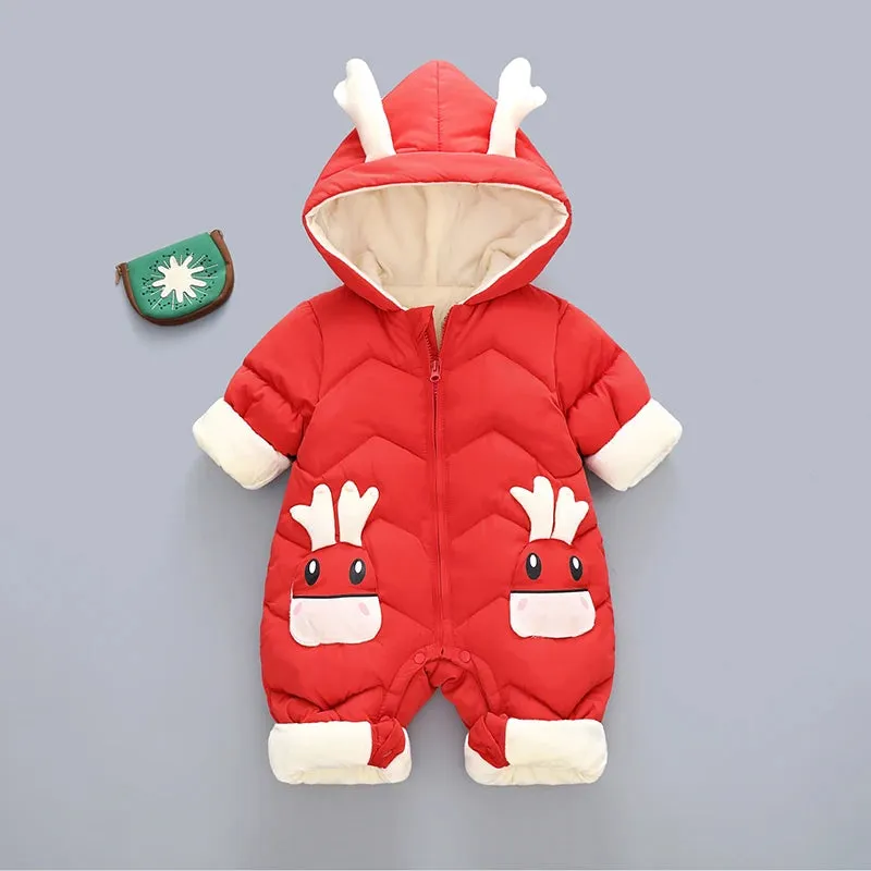 New born Baby Winter Rompers Overalls Snowsuit for Boys Girls 3M-3T