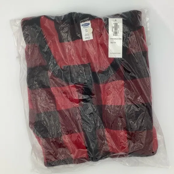 New Old Navy Women’s Thermal Buffalo Plaid Onesie Pajamas - XSmall