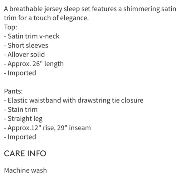 New Satin Trim Pajamas Set
