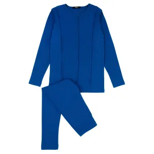 Noggi Bamboo Seams Pajama Set in Blue