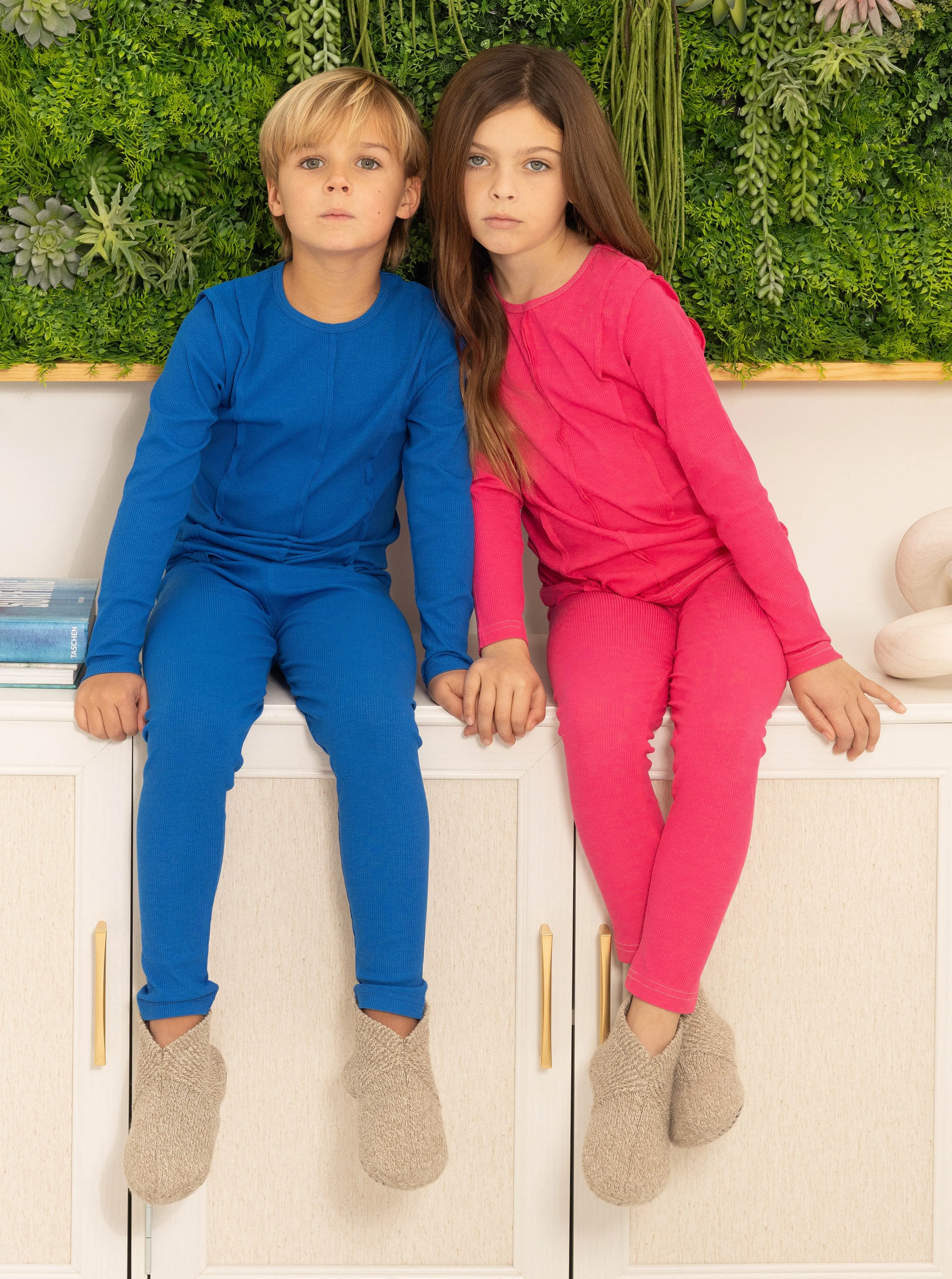 Noggi Bamboo Seams Pajama Set in Blue