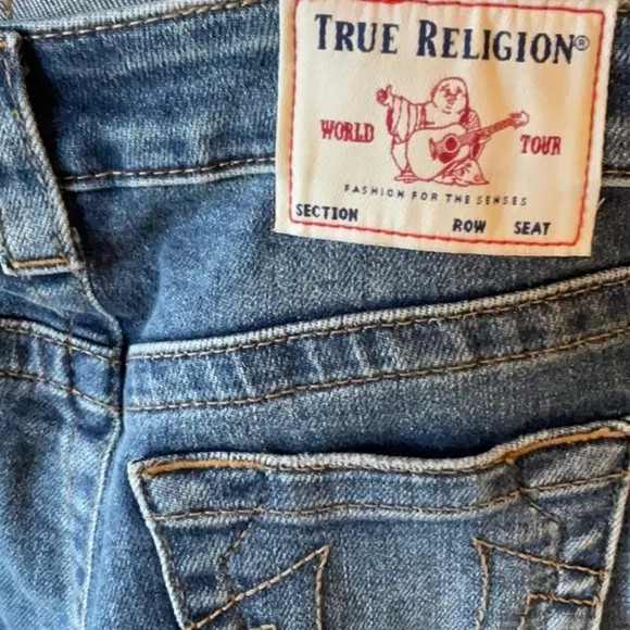 NWOT  True Religion  Skinny Denim overalls. RN112790 202206   Red Straps SzXS