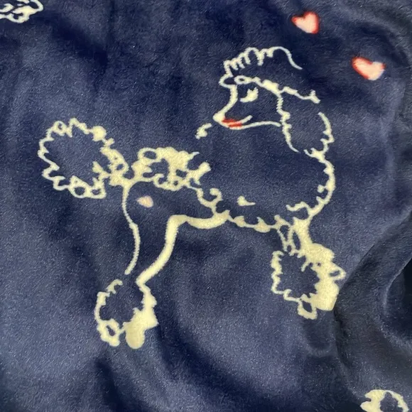 NWT Hale Bob Onesie Zip UpHoodie Pajamas with Poodle Print Sz Large $188